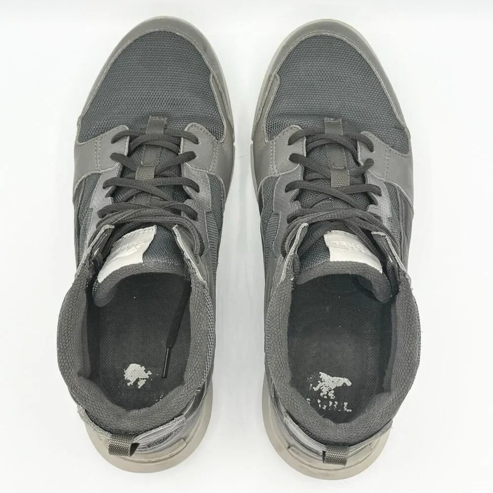 Sorel Men's Explorer Next Sneaker Mid Waterproof Shoes in a Grey and Black - US